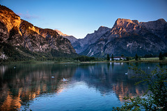 Oberoesterreich ++ Almsee Alpenglühen ++ Alps glow