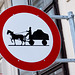 Les chariots tractés sont interdits