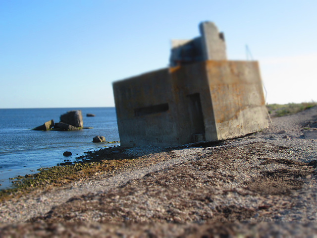 Brutalist beach hut