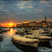 Sunset in the Harbour of Rovinj