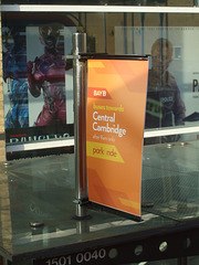 DSCF6054 Cambridge Park and Ride bus stop sign at the Grafton Centre, Cambridge - 2 Feb 2017