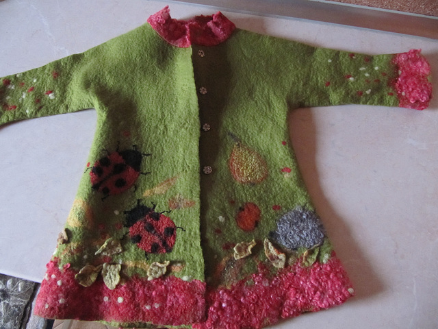 felted coat for a 2-year-old girl