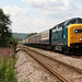 Class 55 Deltic 55022 ROYAL SCOTS GREY on 1Z41 Newcastle-Scarborough at Robins Bottom Plantation Crossing 24th July 2010