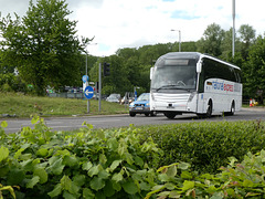 Ambassador Travel (National Express contractor) 214 (BV19 XRA) at Fiveways, Barton Mills - 28 May 2022 (P1110997)