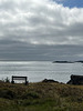 Bench at log house