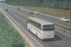 Chenery coach at speed on the Red Lodge by-pass (National Express livery) - 11 Jun 1994