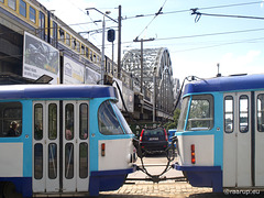 Riga, tram and train