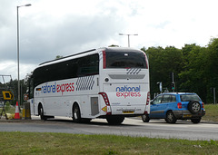 Ambassador Travel (National Express contractor) 214 (BV19 XRA) at Fiveways, Barton Mills - 28 May 2022 (P1110999)