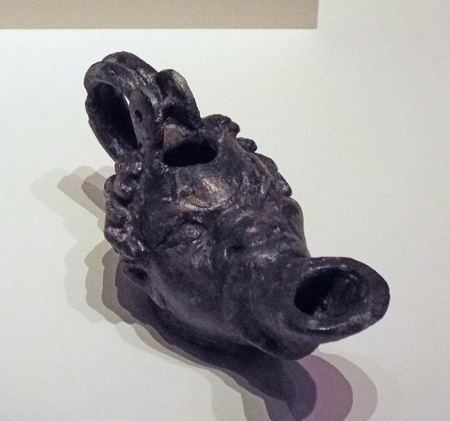 Bronze Lamp in the Archaeological Museum of Madrid, October 2022