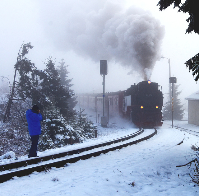 Leaving Schierke for Brocken... Full Steam! Leaving Schierke for Brocken... Full Steam!