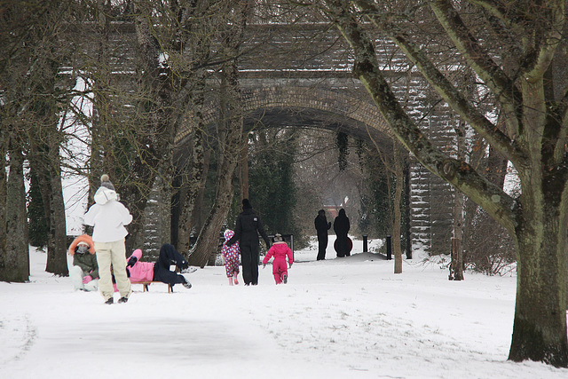 Walkers in the Snow