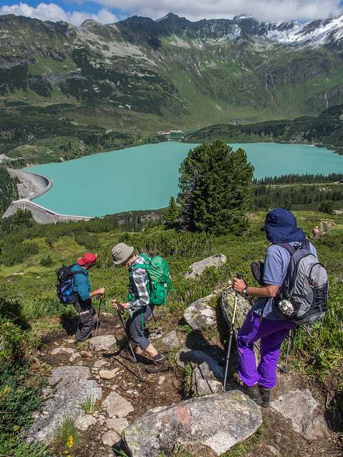 Abstieg zum Kaps-Stausee