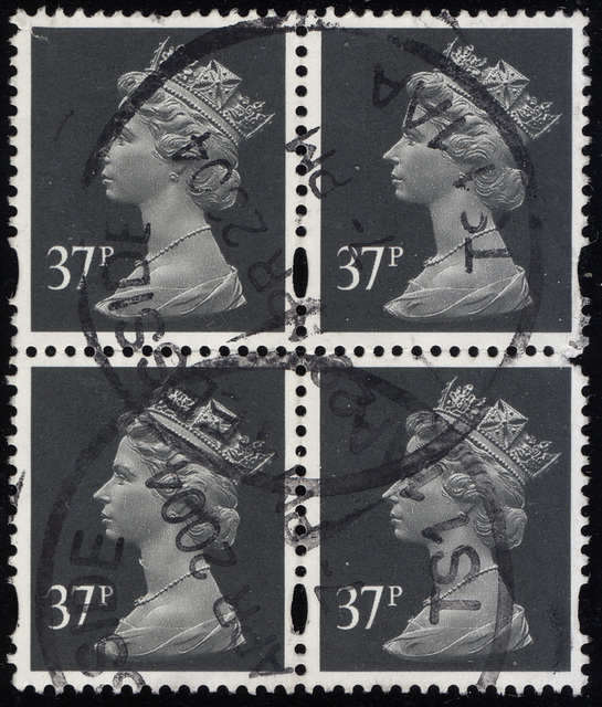 UK 2002 37p (block)