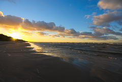 Sonnenuntergang am Strand von Jūrmala