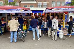 Fishmonger at the Leiden market