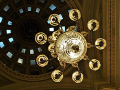 Library chandelier and dome