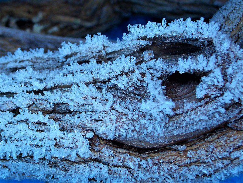 Frost and ice particles making a beautiful pattern (2)