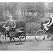 Percy Pritchard with wife & child on bicycles