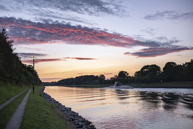 Sunset with submarine (21.08.2018)