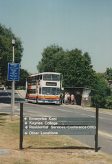 East Kent Road Car Co 227 (G707 TCD) at UKC Canterbury – 30 Jun 1995 (275-03)