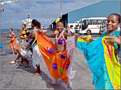 Accoglienza allo sbarco  nell'isola di Mauritius - Port Louis -