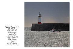 The 'Victoria' leaving Newhaven - 13.1.2016