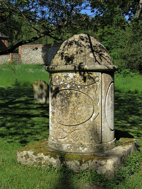 bartlow church, cambs , early c19 tea caddy tomb