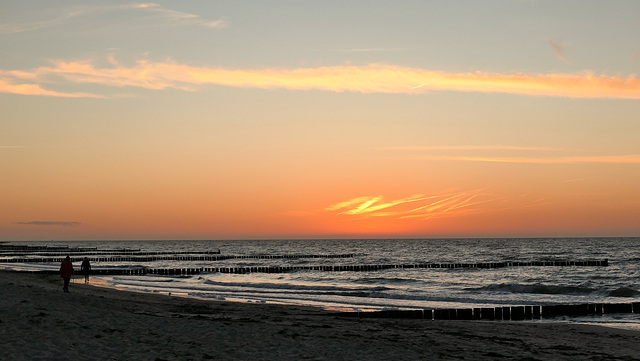 Sonnenuntergang am Strand von Ahrenshoop