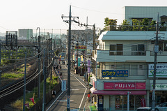 Street along the railroad