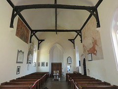 bartlow church, cambs, c15 wall paintings in nave