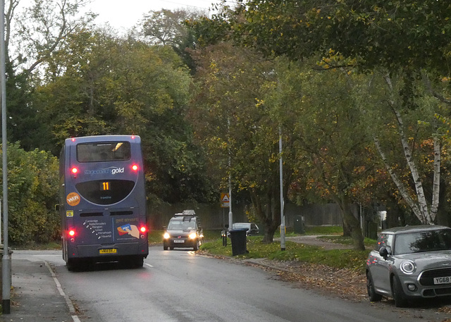 Stagecoach East 15958 (YN14 OXJ) in Burwell - 27 Oct 2022 (P1130936)