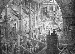 A London Slum,  from Gustave Dore & William Blanchard Jerrold, London ~ 1854