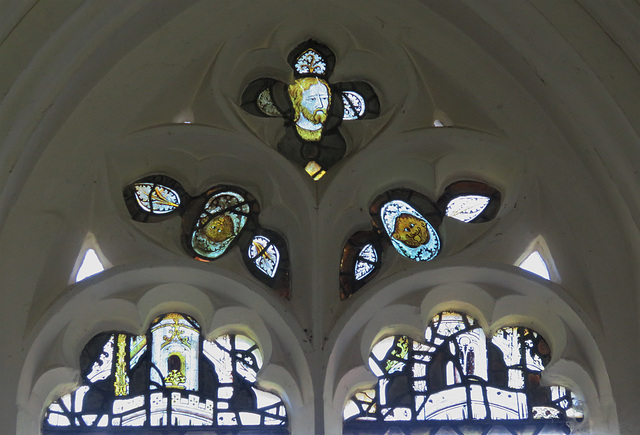 bartlow church, cambs , c14 glass (2)