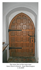 Main door Saint Peter's East Blatchington  1 10 2009