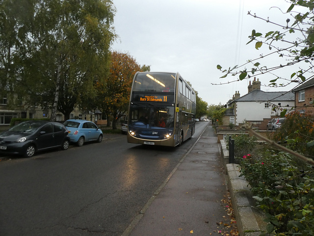 Stagecoach East 15958 (YN14 OXJ) in Burwell - 27 Oct 2022 (P1130933)