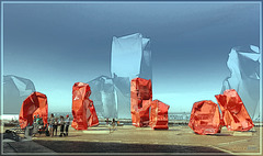 Impression der Skulpturen-Promenade Ostende, Belgien