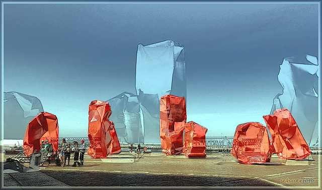 Impression der Skulpturen-Promenade Ostende, Belgien