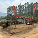 Red communist flags.