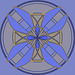 3 ovals & a rectangle cruciform version 2 pale blue