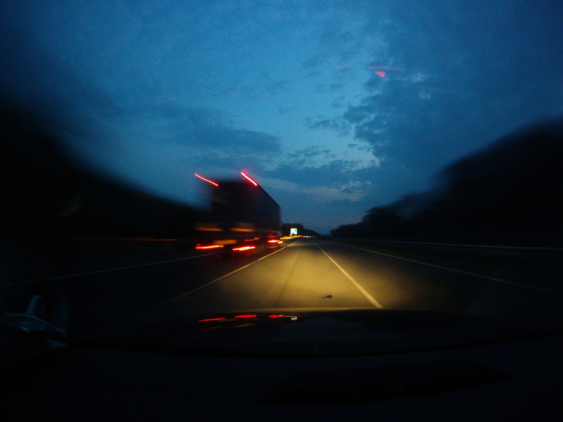 Dawn on the M6 in Cumbria