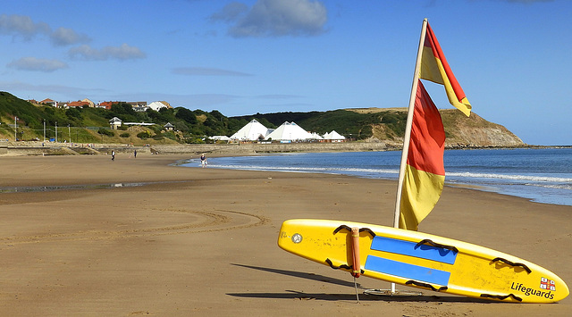 Quiet day for the Lifeguards, Scarborough, North Yorkshire