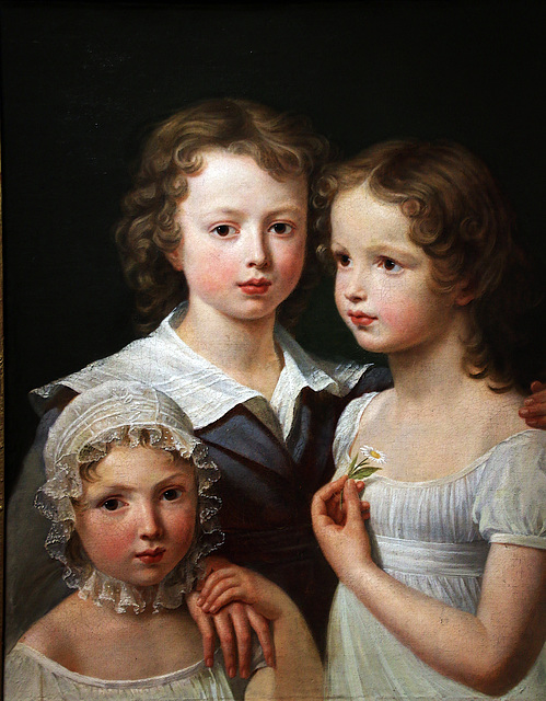 Portrait des enfants de l'artiste peintre Constant Delaperche