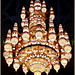 Mascate :Il grande lampadario centrale nella Moskea Sultan Qaboos di cristalli Svarovski è alto 14 metri e pesa 8 tonnellate