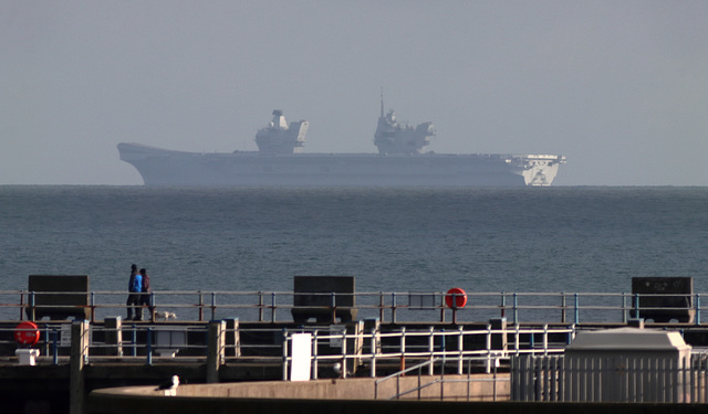 HMS Prince of Wales (R09) off Portland