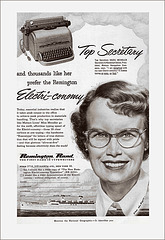 Remington Typewriter Ad, 1951