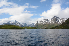 Norway, Lofoten Islands, Tengelfjord and Mountains of Austvågøya Island Norway, Lofoten Islands, Tengelfjord and Mountains of Austvågøya Island