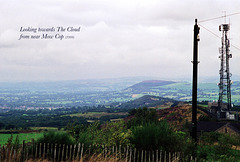 Looking towards The Cloud from near Mow Cop (Scan from 1999)