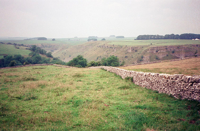 Above Cales Dale and Lathkill Dale (Scan from July 1991)