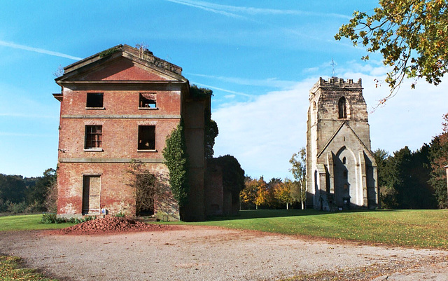 Ranton Abbey, Staffordshire, Burnt c1946