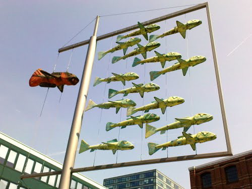 Fliegende Fische in Harburg